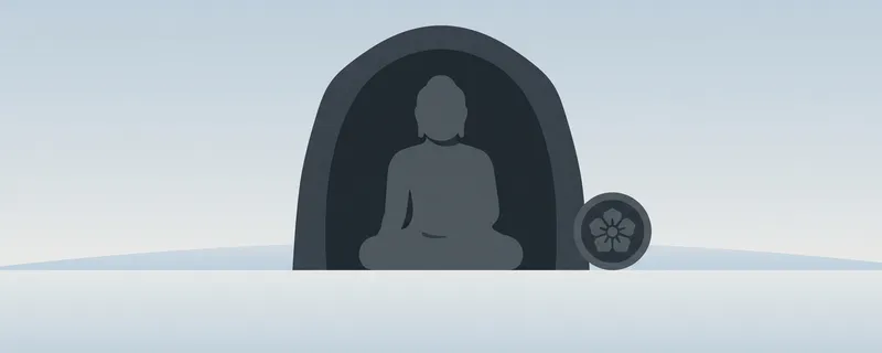 남북국 시대 배너 – 석굴 속 불상 실루엣