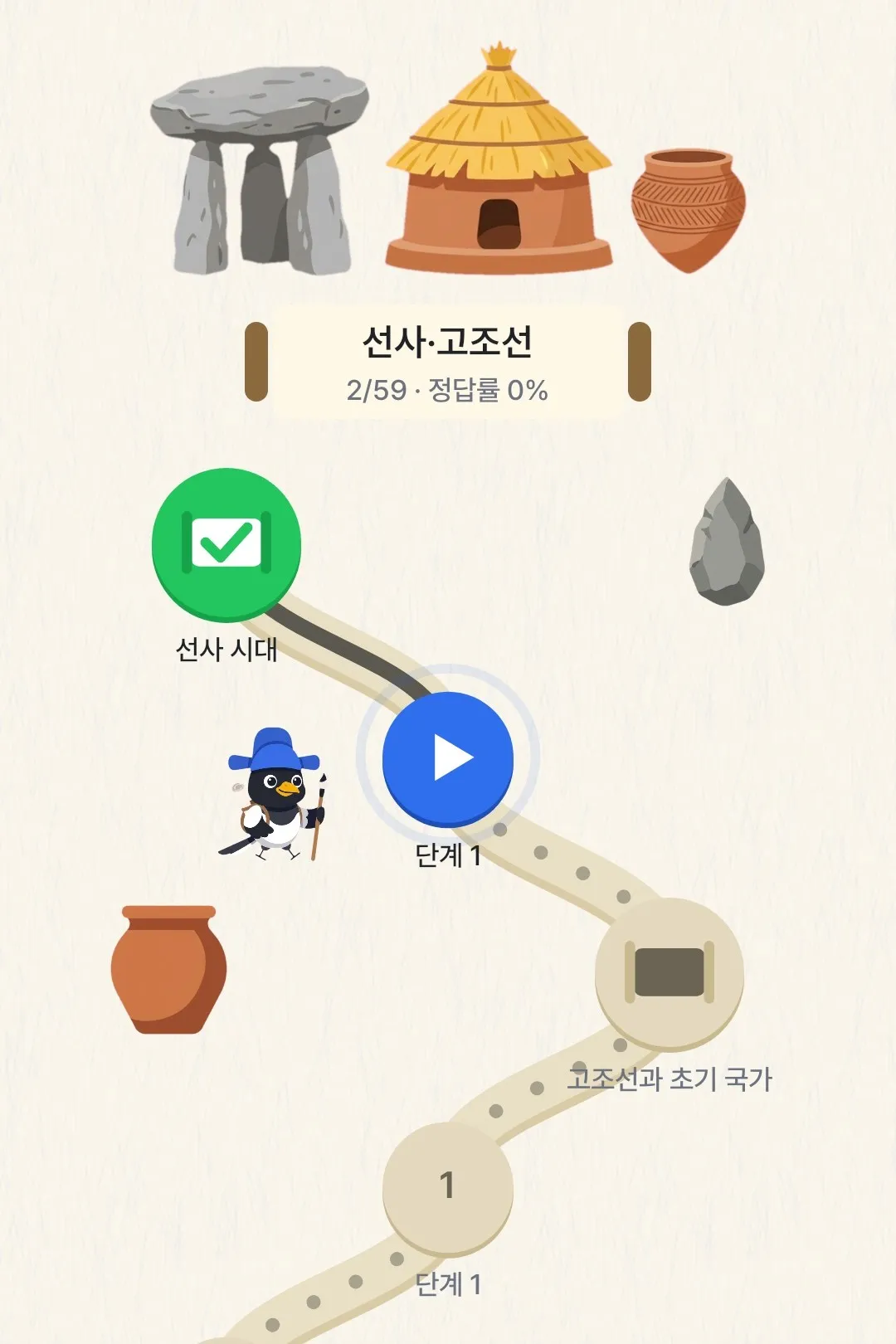 한능검 길잡이 시대 맵 – 선사·고조선 두루마리 길과 걷는 사초